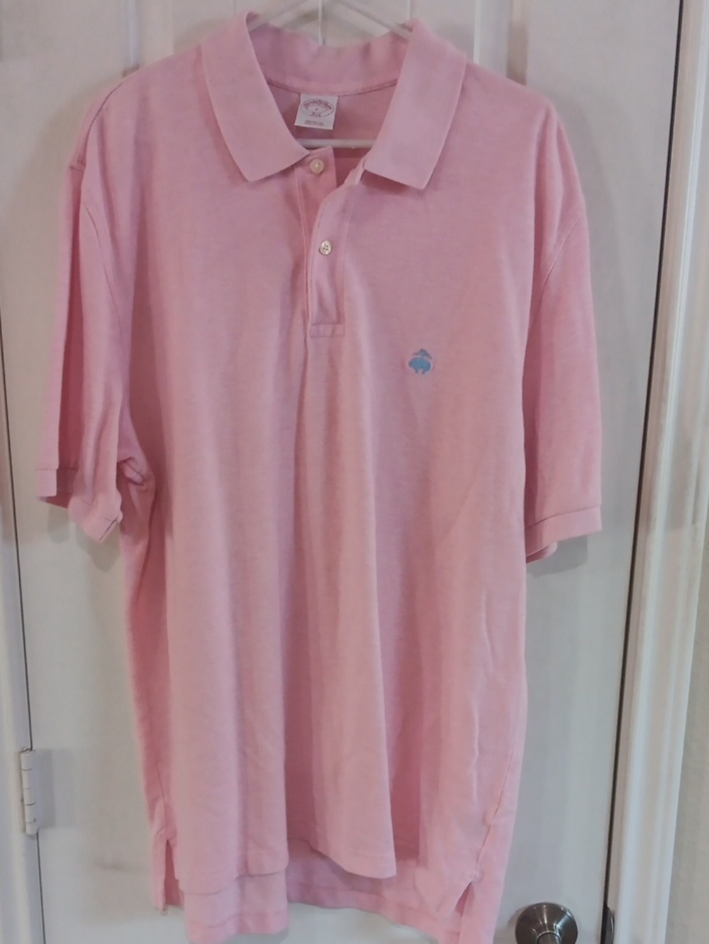 Brooks Brothers 346 Pink Original Fit Cotton Pique Polo Shirt Men's L